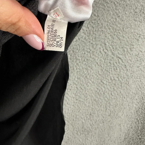 Banana Republic top womens XS gray black colorblock exposed zipper flowy office - Picture 6 of 7